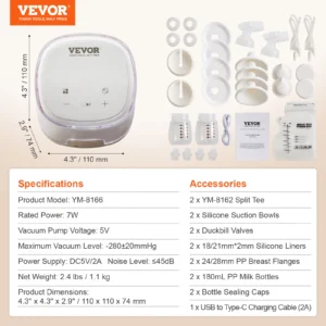 Rechargeable Double Electric Breast Pumps