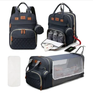 3 in 1 Diaper Bag Portable Crib