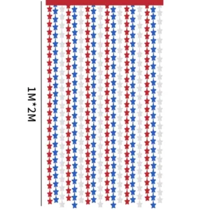 4th of July Tinsel Foil Curtains