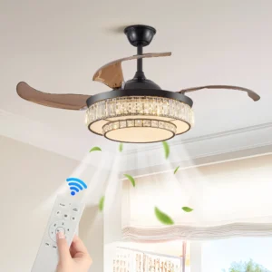 Luxurious Crystal Ceiling Fan Light
