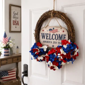 4th of July Welcome Door Wreath